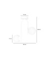 Kalf 2 Vit taklampa - Ø15 cm, E14, 230V, utan ljuskälla