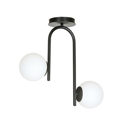 Kalf 2 Svart taklampa - Ø15 cm, E14, 230V, utan ljuskälla