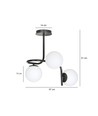 Kalf 3 Svart taklampa - Ø15 cm, E14, 230V, utan ljuskälla