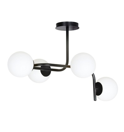 Kalf 4A Svart taklampa - Ø15 cm, E14, 230V, utan ljuskälla
