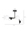 Kalf 4A Svart taklampa - Ø15 cm, E14, 230V, utan ljuskälla