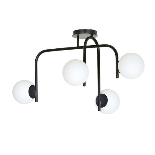 Kalf 4B Svart taklampa - Ø15 cm, E14, 230V, utan ljuskälla