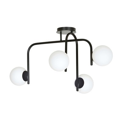 Kalf 4B Svart taklampa - Ø15 cm, E14, 230V, utan ljuskälla