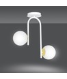 Ragnar 2 Vit/Guld taklampa - Ø15 cm, E14, 230V, utan ljuskälla