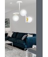 Ragnar 3 Vit/Guld taklampa - Ø15 cm, E14, 230V, utan ljuskälla