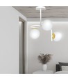 Ragnar 3 Vit/Guld taklampa - Ø15 cm, E14, 230V, utan ljuskälla