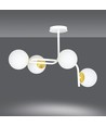 Ragnar 4A Vit/Guld taklampa - Ø15 cm, E14, 230V, utan ljuskälla
