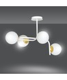 Ragnar 4A Vit/Guld taklampa - Ø15 cm, E14, 230V, utan ljuskälla