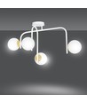 Ragnar 4B Vit/Guld taklampa - Ø15 cm, E14, 230V, utan ljuskälla