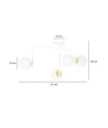 Ragnar 4B Vit/Guld taklampa - Ø15 cm, E14, 230V, utan ljuskälla