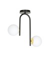 Ragnar 2 Svart/Guld taklampa - Ø15 cm, E14, 230V, utan ljuskälla