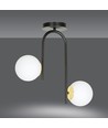 Ragnar 2 Svart/Guld taklampa - Ø15 cm, E14, 230V, utan ljuskälla