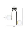 Ragnar 2 Svart/Guld taklampa - Ø15 cm, E14, 230V, utan ljuskälla