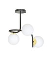 Ragnar 3 Svart/Guld taklampa - Ø15 cm, E14, 230V, utan ljuskälla