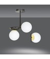 Ragnar 3 Svart/Guld taklampa - Ø15 cm, E14, 230V, utan ljuskälla