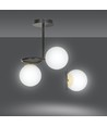 Ragnar 3 Svart/Guld taklampa - Ø15 cm, E14, 230V, utan ljuskälla
