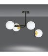 Ragnar 4A Svart/Guld taklampa - Ø15 cm, E14, 230V, utan ljuskälla
