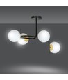 Ragnar 4A Svart/Guld taklampa - Ø15 cm, E14, 230V, utan ljuskälla