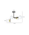 Ragnar 4A Svart/Guld taklampa - Ø15 cm, E14, 230V, utan ljuskälla