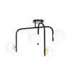 Ragnar 4B Svart/Guld taklampa - Ø15 cm, E14, 230V, utan ljuskälla