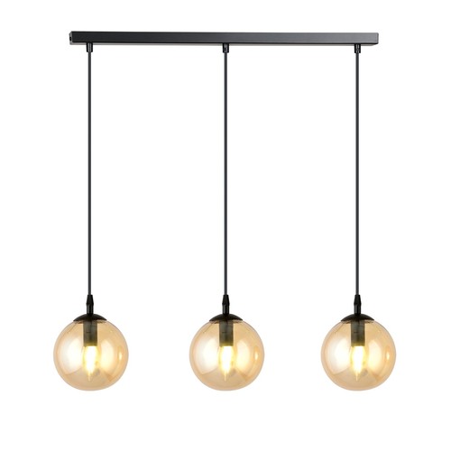 Cosmo 3 Svart/Bärnsten pendellampa - Ø14 cm, E14, 230V, utan ljuskälla