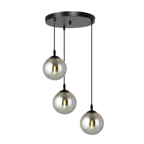 Cosmo 3 Svart Premium Grafit pendellampa - Ø14 cm, E14, 230V, utan ljuskälla