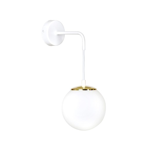 Ognis K1 Vit vägglampa - Ø15 cm, E27, 230V, utan ljuskälla