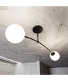 Pregos 2 Svart taklampa - Ø15 cm, E14, 230V, utan ljuskälla