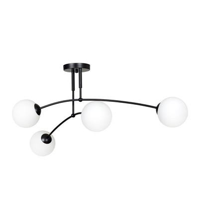 Pregos 4 Svart taklampa - Ø15 cm, E14, 230V, utan ljuskälla