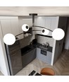 Pregos 4 Svart taklampa - Ø15 cm, E14, 230V, utan ljuskälla