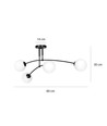 Pregos 4 Svart taklampa - Ø15 cm, E14, 230V, utan ljuskälla