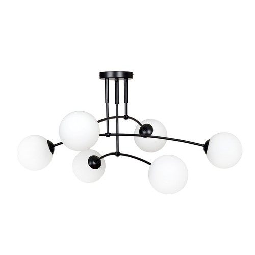Pregos 6 Svart taklampa - Ø15 cm, E14, 230V, utan ljuskälla