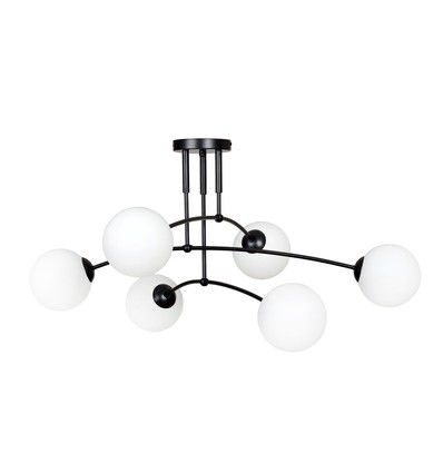 Pregos 6 Svart taklampa - Ø15 cm, E14, 230V, utan ljuskälla