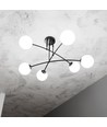 Pregos 6 Svart taklampa - Ø15 cm, E14, 230V, utan ljuskälla