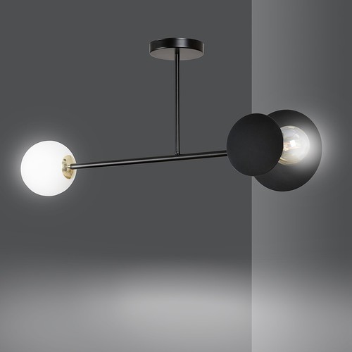 Minerva 2 Svart taklampa - Ø15 cm, E27, 230V, utan ljuskälla