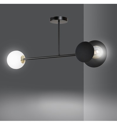 Minerva 2 Svart taklampa - Ø15 cm, E27, 230V, utan ljuskälla