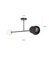 Minerva 2 Svart taklampa - Ø15 cm, E27, 230V, utan ljuskälla