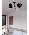 Minerva 4 Svart taklampa - Ø15 cm, E27, 230V, utan ljuskälla