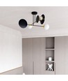 Minerva 4 Svart taklampa - Ø15 cm, E27, 230V, utan ljuskälla
