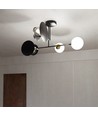 Minerva 4 Svart taklampa - Ø15 cm, E27, 230V, utan ljuskälla