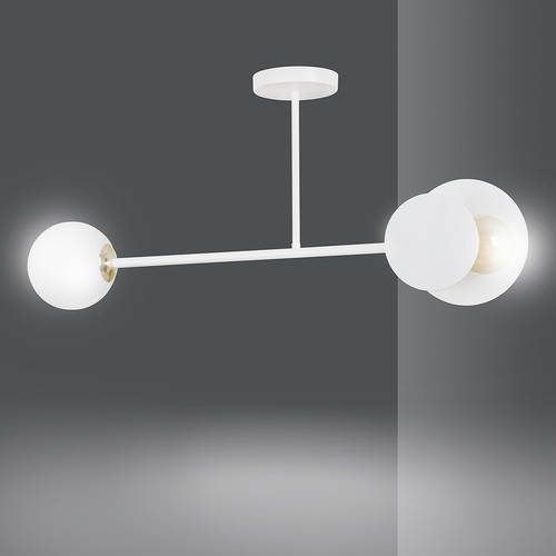 Minerva 2 Vit taklampa - Ø15 cm, E27, 230V, utan ljuskälla