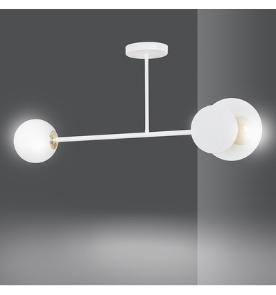 Minerva 2 Vit taklampa - Ø15 cm, E27, 230V, utan ljuskälla