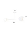 Minerva 2 Vit taklampa - Ø15 cm, E27, 230V, utan ljuskälla