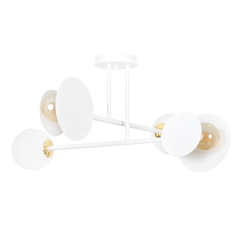 Minerva 4 Vit taklampa - Ø15 cm, E27, 230V, utan ljuskälla