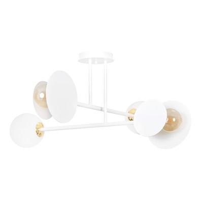 Minerva 4 Vit taklampa - Ø15 cm, E27, 230V, utan ljuskälla