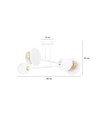Minerva 4 Vit taklampa - Ø15 cm, E27, 230V, utan ljuskälla