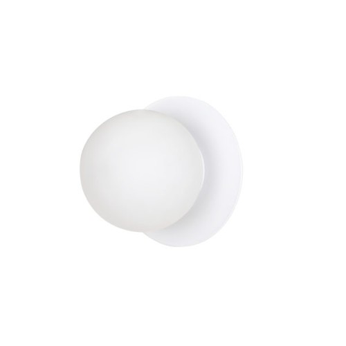 Minerva K1 Vit vägglampa - Ø15 cm, E14, 230V, utan ljuskälla