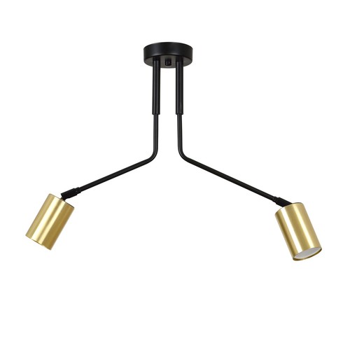 Verno 2 Svart taklampa - GU10, 230V, utan ljuskälla