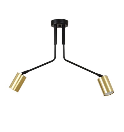 Verno 2 Svart taklampa - GU10, 230V, utan ljuskälla