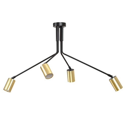 Verno 4 Svart taklampa - GU10, 230V, utan ljuskälla